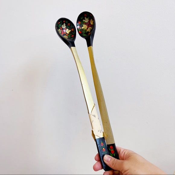 Russian Folk Art Hand Painted Wooden Spoons Set 2 - Picture 5 of 11